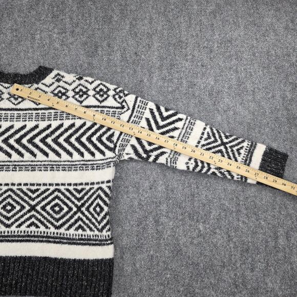 Lucky Brand Sweater Womens Medium Geometric Atzec Crewneck Pullover Soft Knit - Picture 8 of 16